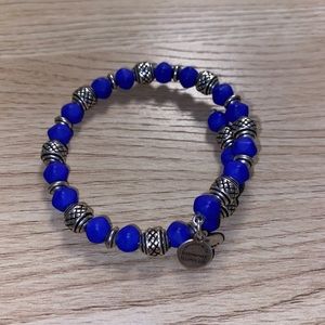 Alex and Ani Royal Blue Beaded Bracelet